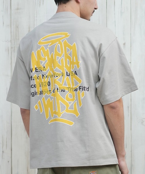 NEW ERA（ニューエラ）の「NEW ERA/ニューエラ 半袖Tシャツ バックプリント 14410049/14410050/14410051/14670932（Tシャツ/カットソー・メンズ・ブラック/ベージュ/ライトブルー/ホワイト・M/L/XL/XXL）」の4枚目の写真
