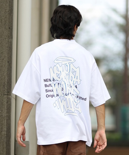 NEW ERA（ニューエラ）の「NEW ERA/ニューエラ 半袖Tシャツ バックプリント 14410049/14410050/14410051/14670932（Tシャツ/カットソー・メンズ・ブラック/ベージュ/ライトブルー/ホワイト・M/L/XL/XXL）」の7枚目の写真