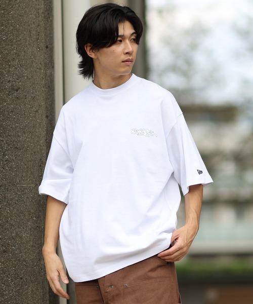 NEW ERA（ニューエラ）の「NEW ERA/ニューエラ 半袖Tシャツ バックプリント 14410049/14410050/14410051/14670932（Tシャツ/カットソー・メンズ・ブラック/ベージュ/ライトブルー/ホワイト・M/L/XL/XXL）」の5枚目の写真