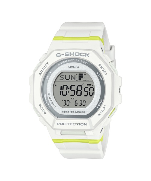G-SHOCK(ジーショック)の「ステップトラッカー / GMD-B300SC-7JF(デジタル腕時計・レディース・ホワイト×イエロー・FREE)」の1枚目の写真