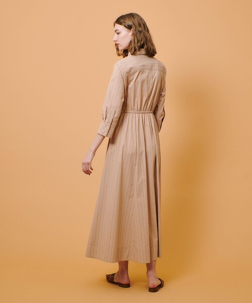 allureville（アルアバイル）の「ピンストライプノットシャツワンピース（シャツワンピース・レディース・ブルー/ベージュ・1/2）」の9枚目の写真