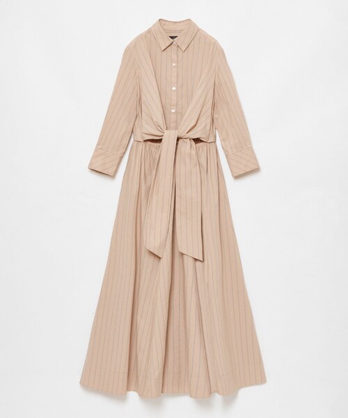 allureville（アルアバイル）の「ピンストライプノットシャツワンピース（シャツワンピース・レディース・ブルー/ベージュ・1/2）」の11枚目の写真