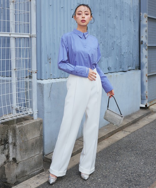 Narcissus（ナルシス）の「ワイドパンツ　セットアップ（その他パンツ・レディース・ブラック/ホワイト・FREE）」の4枚目の写真