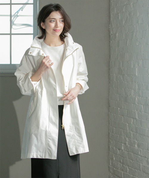 OPAQUE.CLIP（オペークドットクリップ）の「《CLASSY掲載》ミドルスタンドコート【洗濯機洗い可】（その他アウター・レディース・オフホワイト/ネイビー・36/38/40）」の10枚目の写真