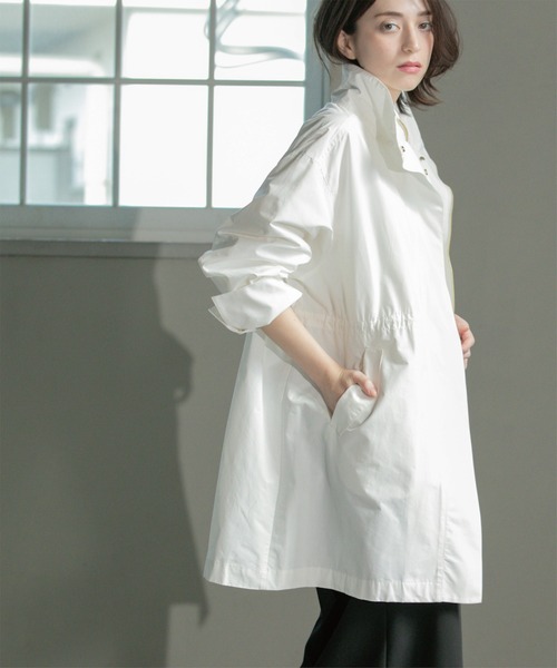 OPAQUE.CLIP（オペークドットクリップ）の「《CLASSY掲載》ミドルスタンドコート【洗濯機洗い可】（その他アウター・レディース・オフホワイト/ネイビー・36/38/40）」の12枚目の写真