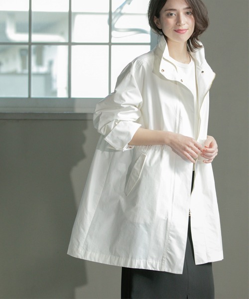 OPAQUE.CLIP（オペークドットクリップ）の「《CLASSY掲載》ミドルスタンドコート【洗濯機洗い可】（その他アウター・レディース・オフホワイト/ネイビー・36/38/40）」の14枚目の写真