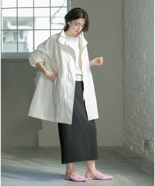 OPAQUE.CLIP（オペークドットクリップ）の「《CLASSY掲載》ミドルスタンドコート【洗濯機洗い可】（その他アウター・レディース・オフホワイト/ネイビー・36/38/40）」の16枚目の写真