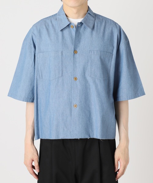 JOURNAL STANDARD relume（ジャーナルスタンダード　レリューム）の「【ZOZO限定】DENIM クロップドS/S（シャツ/ブラウス・メンズ・インディゴブルー/ネイビー/サックスブルー・XS/S/M/L/XL）」の21枚目の写真