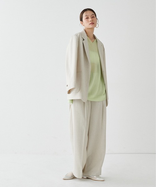 LARUTA(ラルータ)の「【LARUTA】シアーボートネックニットプルオーバー(ニット/セーター・レディース・ピンク/ミント/オフホワイト/ブラック・FREE)」の21枚目の写真