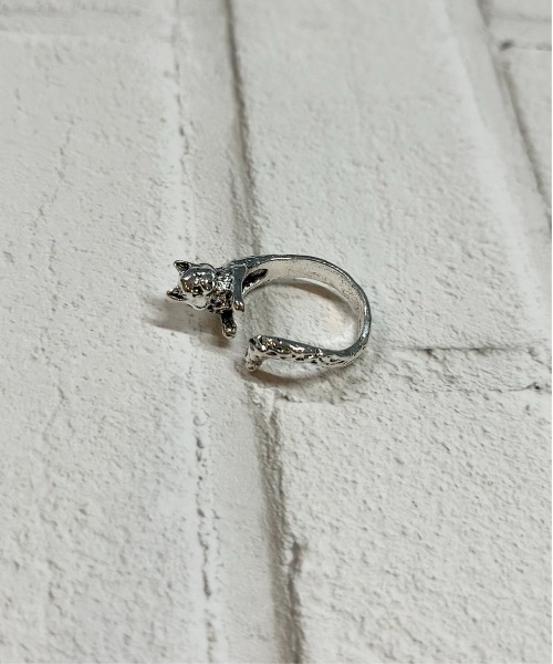 Burner（バーナー）の「【OKUOKU　0909】猫 キャット デザイン リング フリーサイズ  oku-ring-763737086867-1（リング・メンズ・シルバー・FREE）」の4枚目の写真