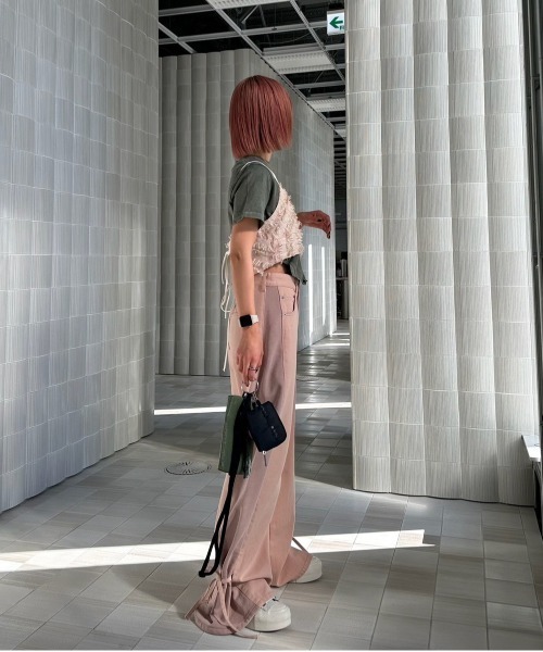 Ameri♡SIDE SWITCH 2WAY RIBBON DENIM パンツ SIDE SWITCH 2WAY RIBBON DENIM PANTS