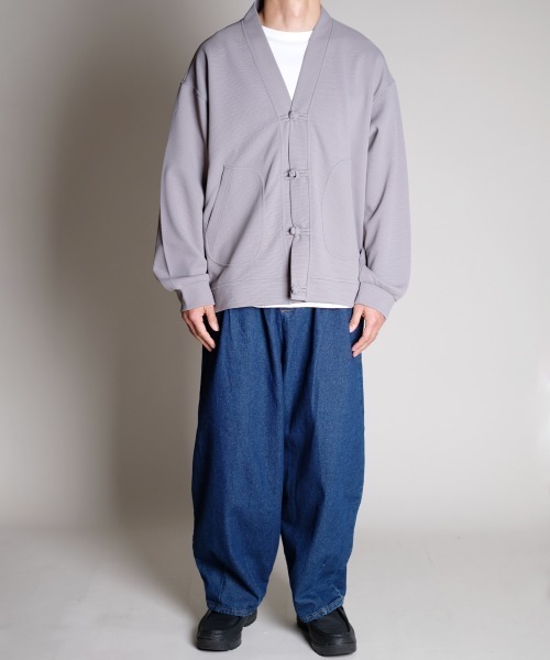 rehacer（レアセル）の「R. : Kan-fu Button Wide Cardigan（カーディガン/ボレロ・メンズ・ブラック/グレー・MEDIUM/LARGE）」の5枚目の写真