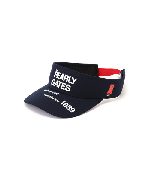 PEARLY GATES（パーリーゲイツ）の「【PEARLY GATES】SWITCH ON リサイクルツイルバイザー (UNISEX)（サンバイザー・レディース・ホワイト/ネイビー/ブルー・FREE）」の3枚目の写真