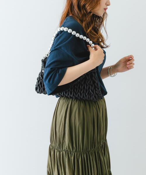 RODE SKO(ロデスコ)の「ボールチェーン付き編み込みバッグ(ハンドバッグ・レディース・シルバー/ブラック・ONE)」の7枚目の写真