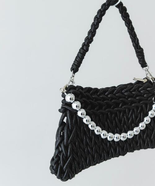 RODE SKO(ロデスコ)の「ボールチェーン付き編み込みバッグ(ハンドバッグ・レディース・シルバー/ブラック・ONE)」の11枚目の写真