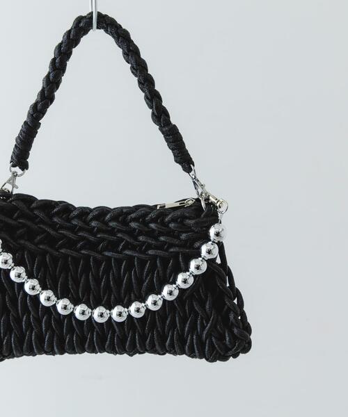 RODE SKO(ロデスコ)の「ボールチェーン付き編み込みバッグ(ハンドバッグ・レディース・シルバー/ブラック・ONE)」の12枚目の写真