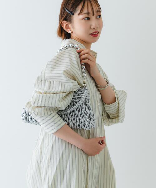 RODE SKO(ロデスコ)の「ボールチェーン付き編み込みバッグ(ハンドバッグ・レディース・シルバー/ブラック・ONE)」の17枚目の写真