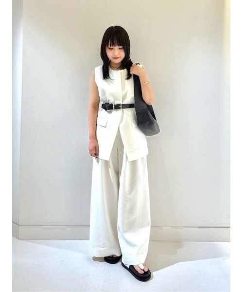 アルアバイル　allureville リネンコンダブルジレ　ジレ　ベスト allureville ベスト ジレ 「セットアップ対応可能」麻調カルゼ