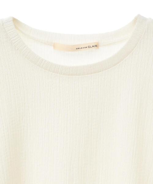 MELROSE claire（メルローズ クレール）の「【ふくれ地柄タックスリーブプルオーバー】（Tシャツ/カットソー・レディース・アイボリー/ブラック/イエロー・FREE）」の10枚目の写真