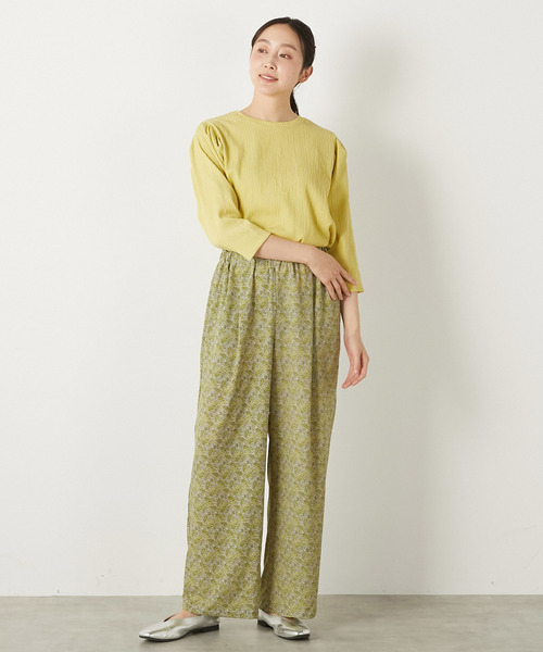 MELROSE claire（メルローズ クレール）の「【ふくれ地柄タックスリーブプルオーバー】（Tシャツ/カットソー・レディース・アイボリー/ブラック/イエロー・FREE）」の18枚目の写真
