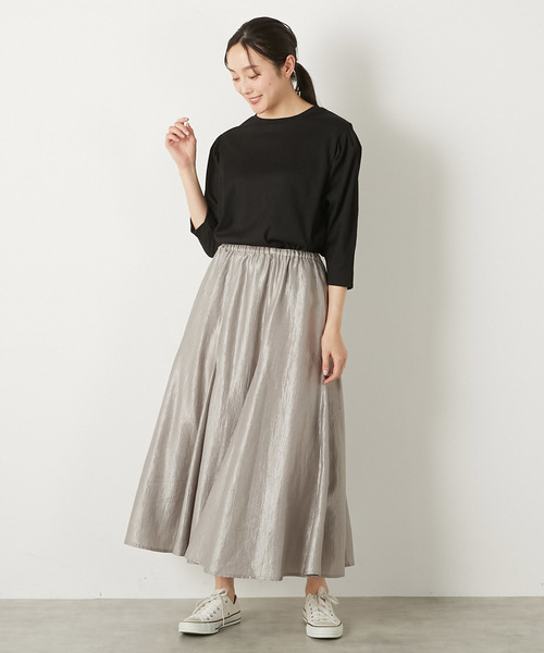 MELROSE claire（メルローズ クレール）の「【ふくれ地柄タックスリーブプルオーバー】（Tシャツ/カットソー・レディース・アイボリー/ブラック/イエロー・FREE）」の21枚目の写真