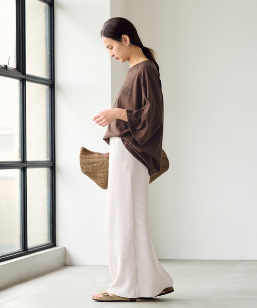 FRAMeWORK（フレームワーク）の「≪WEB限定≫NEWハーフスリーブロゴTEE（Tシャツ/カットソー・レディース・ブラック/ホワイト/ブラウン/グリーン・FREE）」の6枚目の写真