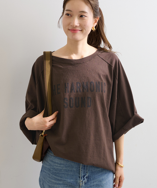 FRAMeWORK（フレームワーク）の「≪WEB限定≫NEWハーフスリーブロゴTEE（Tシャツ/カットソー・レディース・ブラック/ホワイト/ブラウン/グリーン・FREE）」の19枚目の写真