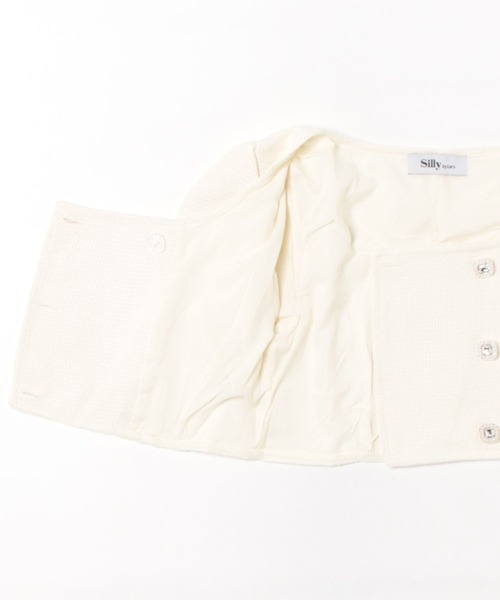 Silly(シリー)の「スクエアネックジャケットセットアップ(セットアップ・レディース・ホワイト・SMALL/MEDIUM/LARGE)」の7枚目の写真