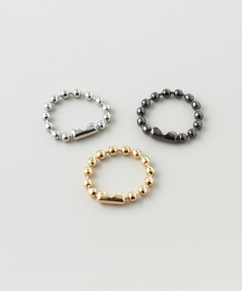 GOLDY(ゴールディ)の「ドット メタル セット リング(リング・レディース・シルバー/シルバー×ゴールド/シルバー×ブラック/ゴールド・FREE)」の9枚目の写真