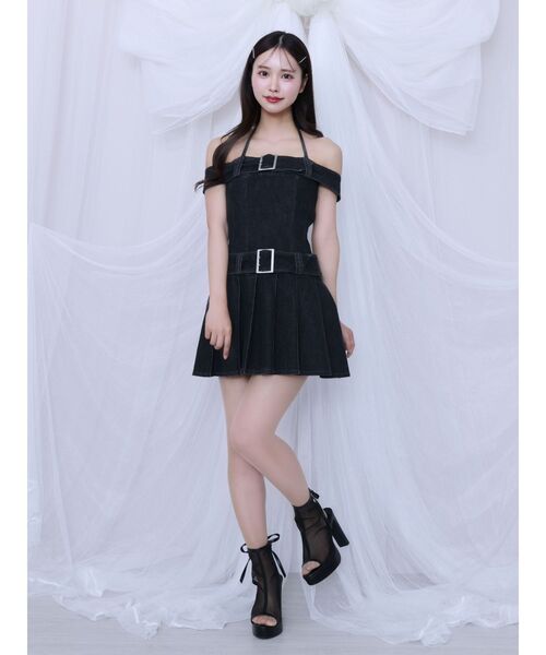 EATME（イートミー）の「ダブルベルトデニムワンピース（ワンピース・レディース・ライトブルー/ブラック・MEDIUM/SMALL）」の11枚目の写真