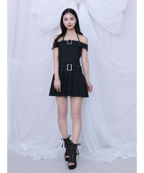 EATME（イートミー）の「ダブルベルトデニムワンピース（ワンピース・レディース・ライトブルー/ブラック・MEDIUM/SMALL）」の12枚目の写真