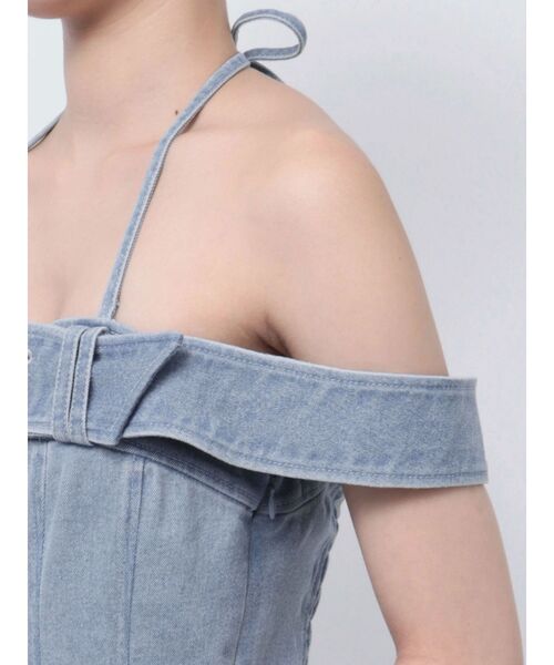 EATME（イートミー）の「ダブルベルトデニムワンピース（ワンピース・レディース・ライトブルー/ブラック・MEDIUM/SMALL）」の18枚目の写真