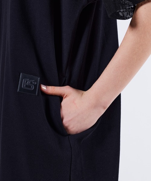 DOUBLE STANDARD CLOTHING(ダブルスタンダードクロージング)の「裏毛ドットチュールワンピース(ドレス・レディース・ブラック/オフホワイト・36/38)」の11枚目の写真