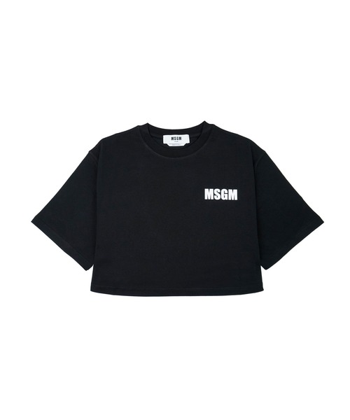 MSGM(エムエスジーエム)の「NEVER LOOK BACK ステートメントロゴ クロップドTシャツ(Tシャツ/カットソー・レディース・ブラック/レッド/ホワイト・M/S)」の3枚目の写真