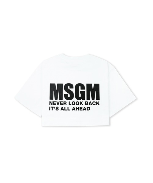 MSGM(エムエスジーエム)の「NEVER LOOK BACK ステートメントロゴ クロップドTシャツ(Tシャツ/カットソー・レディース・ブラック/レッド/ホワイト・M/S)」の17枚目の写真