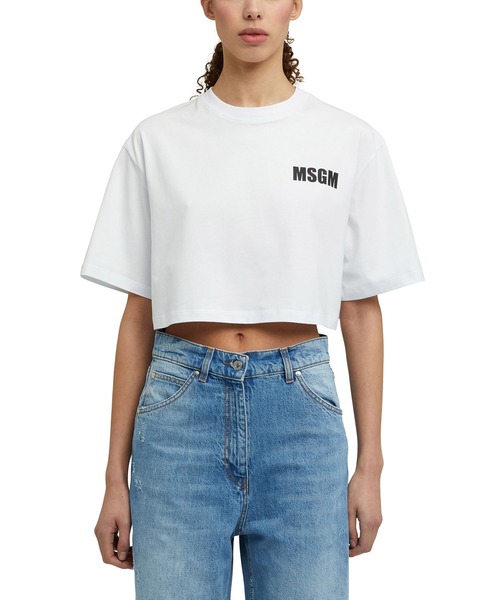 tシャツ NEVER LOOK BACK ステートメントロゴ クロップドTシャツ レディース セール】NEVER LOOK BACK ステートメントロゴ クロップドTシャツ