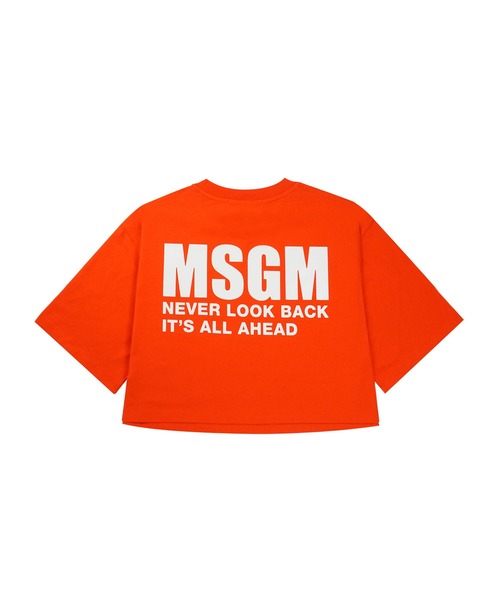tシャツ NEVER LOOK BACK ステートメントロゴ クロップドTシャツ レディース セール】NEVER LOOK BACK ステートメントロゴ クロップドTシャツ