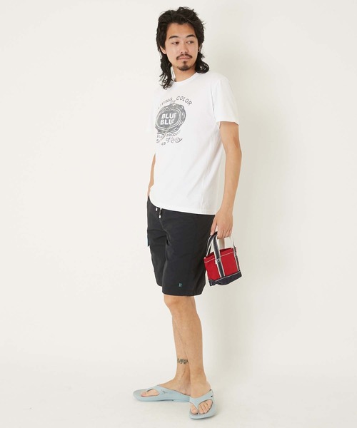 HOLLYWOOD RANCH MARKET(ハリウッドランチマーケット)の「スーピマセルビッチデニム トートバッグ XS(トートバッグ・メンズ・レッド/インディゴブルー・ONE SIZE)」の3枚目の写真
