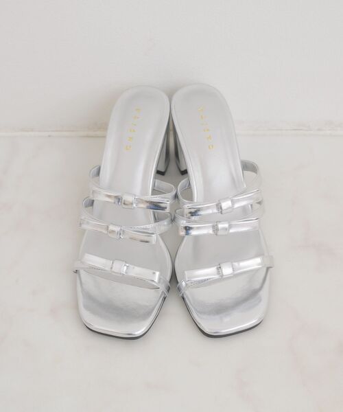 ems excite（エムズエキサイト）の「リボンサンダル（サンダル・レディース・ブラック/オフホワイト/シルバー/レッド・MEDIUM/LARGE）」の6枚目の写真