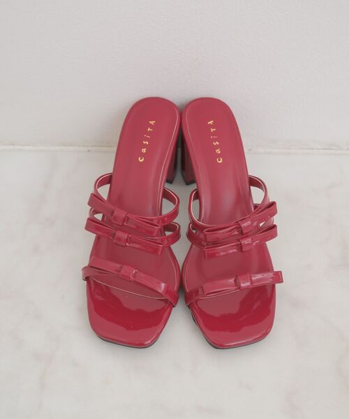 ems excite（エムズエキサイト）の「リボンサンダル（サンダル・レディース・ブラック/オフホワイト/シルバー/レッド・MEDIUM/LARGE）」の8枚目の写真