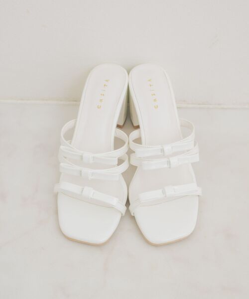 ems excite（エムズエキサイト）の「リボンサンダル（サンダル・レディース・ブラック/オフホワイト/シルバー/レッド・MEDIUM/LARGE）」の12枚目の写真