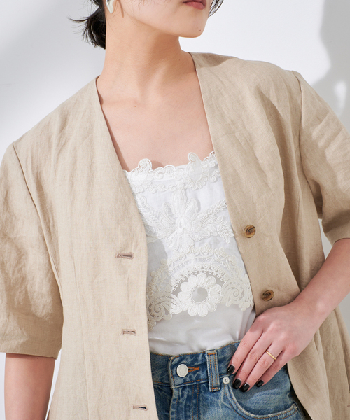 journal standard L'essage（ジャーナルスタンダードレサージュ）の「《追加》【MAURIZIO MYKONOS/マウリツィオ ミコノス】TOPS：ブラウス（シャツ/ブラウス・レディース・ホワイト・MEDIUM）」の6枚目の写真