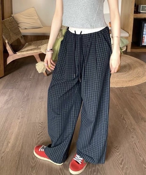 REBALANCE(リバランス)の「ワイドチェックパンツ(その他パンツ・レディース・A/B・MEDIUM/LARGE)」の2枚目の写真