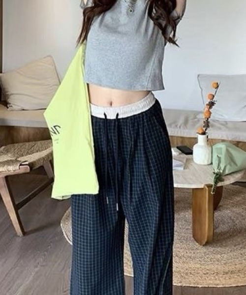 REBALANCE(リバランス)の「ワイドチェックパンツ(その他パンツ・レディース・A/B・MEDIUM/LARGE)」の10枚目の写真