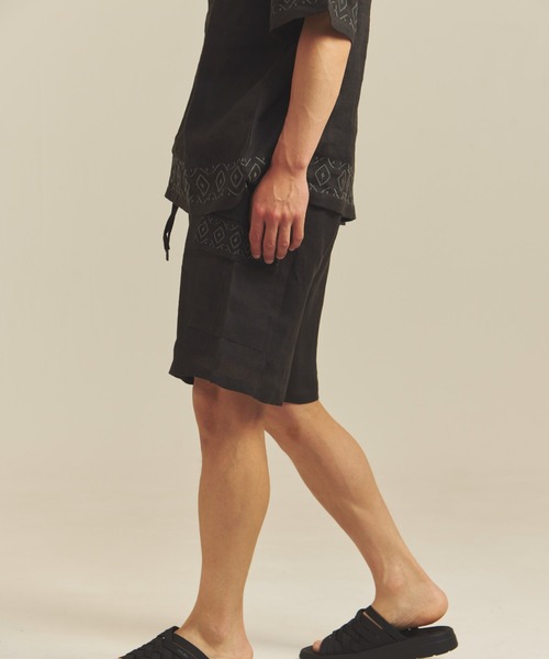 JACKROSE(ジャックローズ)の「BAYCANT リネン100% カーゴショーツ(その他パンツ・メンズ・カーキ/ブラック/ナチュラル・M/L/XL)」の8枚目の写真
