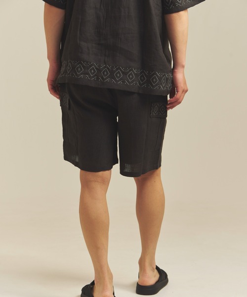 JACKROSE(ジャックローズ)の「BAYCANT リネン100% カーゴショーツ(その他パンツ・メンズ・カーキ/ブラック/ナチュラル・M/L/XL)」の10枚目の写真