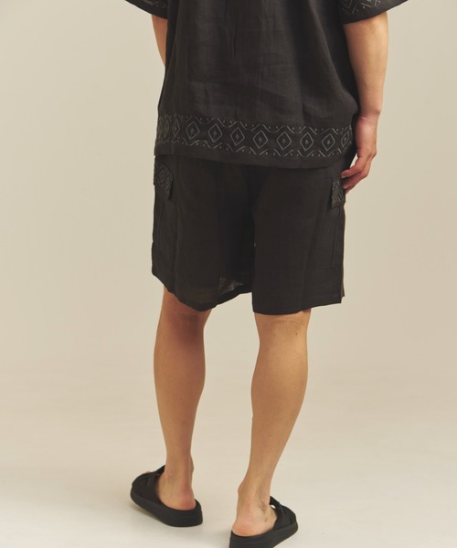 JACKROSE(ジャックローズ)の「BAYCANT リネン100% カーゴショーツ(その他パンツ・メンズ・カーキ/ブラック/ナチュラル・M/L/XL)」の11枚目の写真