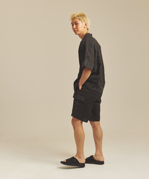 JACKROSE(ジャックローズ)の「BAYCANT リネン100% カーゴショーツ(その他パンツ・メンズ・カーキ/ブラック/ナチュラル・M/L/XL)」の15枚目の写真