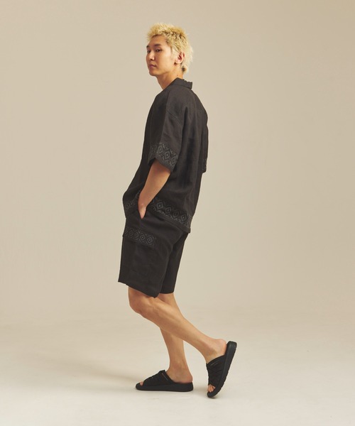 JACKROSE(ジャックローズ)の「BAYCANT リネン100% カーゴショーツ(その他パンツ・メンズ・カーキ/ブラック/ナチュラル・M/L/XL)」の17枚目の写真