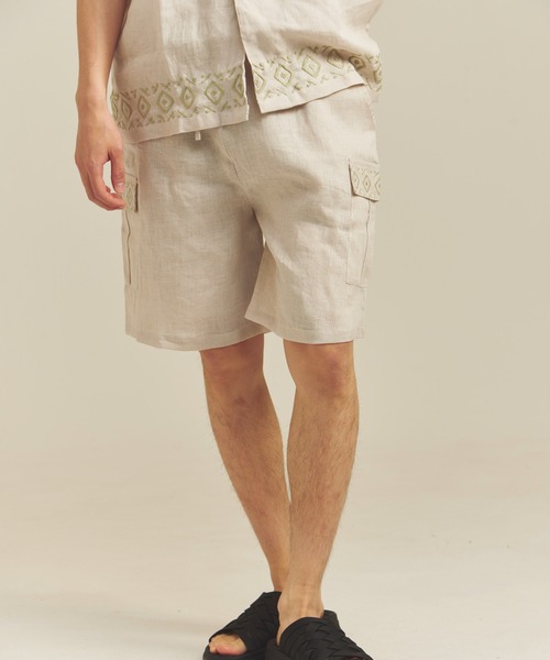 JACKROSE(ジャックローズ)の「BAYCANT リネン100% カーゴショーツ(その他パンツ・メンズ・カーキ/ブラック/ナチュラル・M/L/XL)」の21枚目の写真